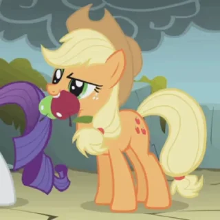 Стикер из набора "Applejack animated"