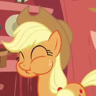 Стикер из набора "Applejack animated"