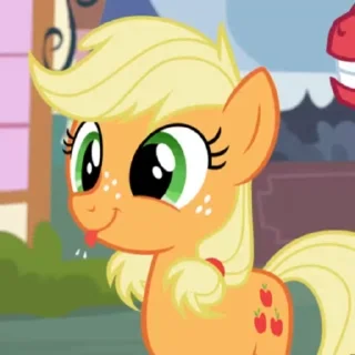 Стикер из набора "Applejack animated"