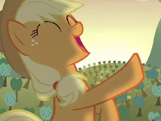 Стикер из набора "Applejack animated"