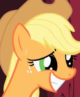 Стикер из набора "Applejack animated"