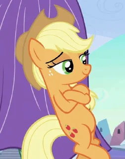 Стикер из набора "Applejack animated"