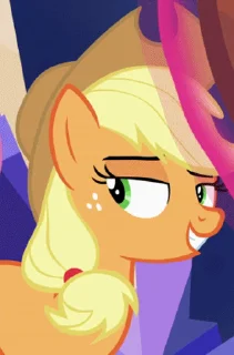 Стикер из набора "Applejack animated"