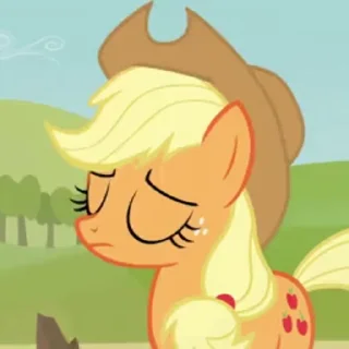 Стикер из набора "Applejack animated"