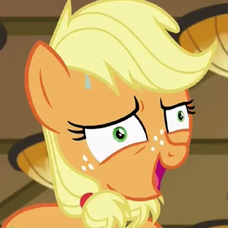 Стикер из набора "Applejack animated"