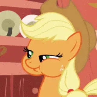 Стикер из набора "Applejack animated"