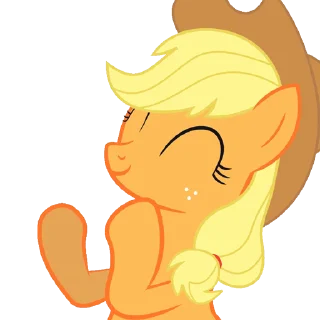 Стикер из набора "Applejack animated"