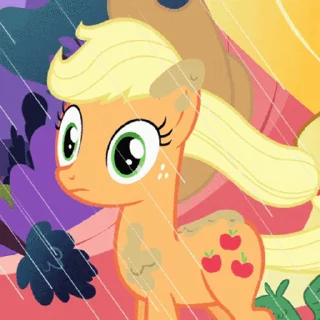 Стикер из набора "Applejack animated"