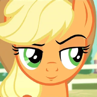 Стикер из набора "Applejack animated"