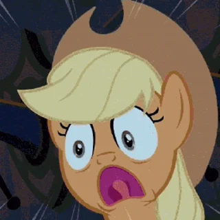 Стикер из набора "Applejack animated"