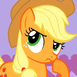 Стикер из набора "Applejack animated"