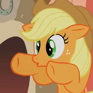 Стикер из набора "Applejack animated"