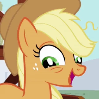 Стикер из набора "Applejack animated"