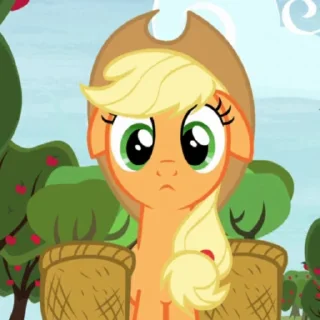 Стикер из набора "Applejack animated"