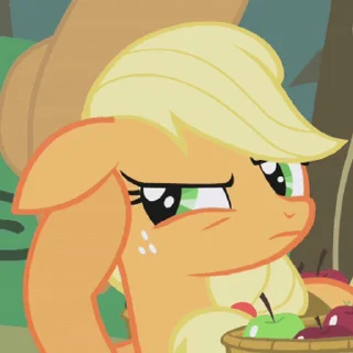 Стикер из набора "Applejack animated"