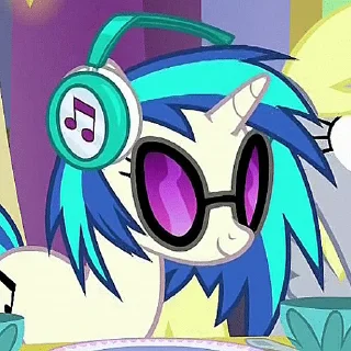 Sticker from the "DJ Pon-3 & Octavia Melody" sticker pack