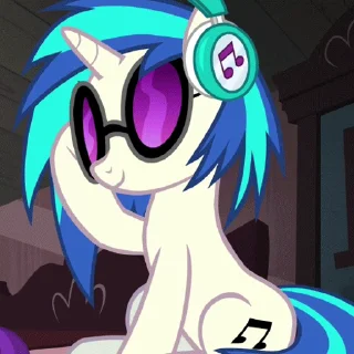 Sticker from the "DJ Pon-3 & Octavia Melody" sticker pack