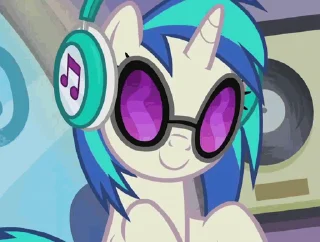 Sticker from the "DJ Pon-3 & Octavia Melody" sticker pack