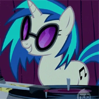 Sticker from the "DJ Pon-3 & Octavia Melody" sticker pack