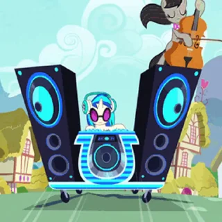 Sticker from the "DJ Pon-3 & Octavia Melody" sticker pack