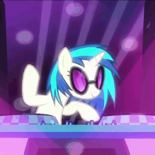 Sticker from the "DJ Pon-3 & Octavia Melody" sticker pack