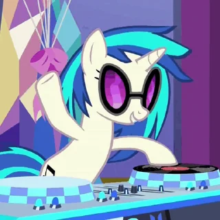 Sticker from the "DJ Pon-3 & Octavia Melody" sticker pack