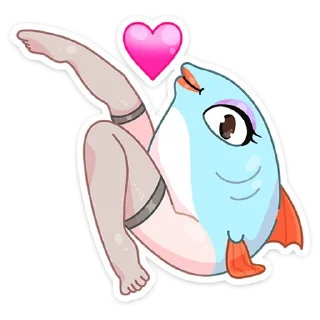 Telegram sticker pack "Реверсивная русалка"