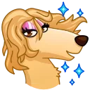 Sticker from the "Borzoi" sticker pack