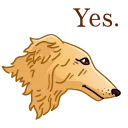 Sticker from the "Borzoi" sticker pack