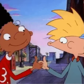 Sticker from the "Hey Arnold!" sticker pack