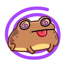 Sticker from the "Disgruntled Toad" sticker pack