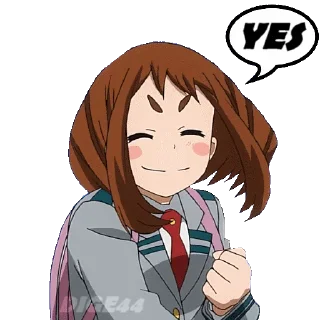 Telegram sticker pack "OCHAKO URARAKA"