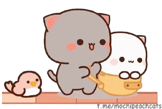 Sticker from the "mochi peach cats №21" sticker pack