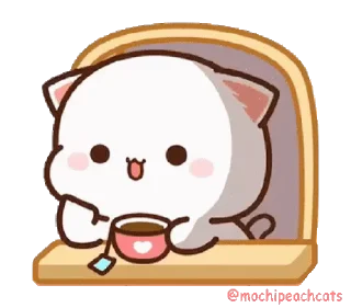 Sticker from the "mochi peach cats №21" sticker pack