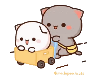 Sticker from the "mochi peach cats №21" sticker pack