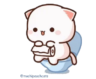 Sticker from the "mochi peach cats №21" sticker pack