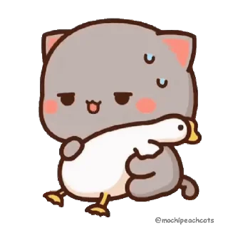 Sticker from the "mochi peach cats №21" sticker pack