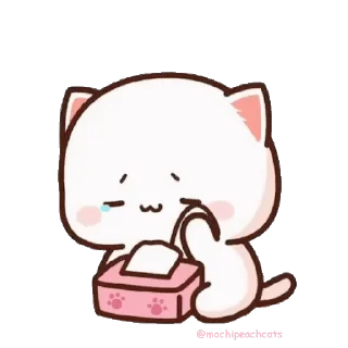 Sticker from the "mochi peach cats №21" sticker pack