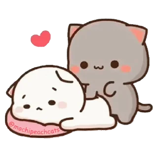 Sticker from the "mochi peach cats №21" sticker pack