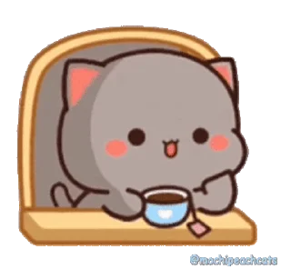 Sticker from the "mochi peach cats №21" sticker pack