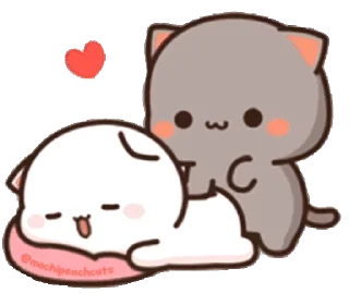 Sticker from the "mochi peach cats №21" sticker pack