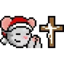 Sticker from the "LIHKG Mouse Xmas Animated (Unofficial)" sticker pack