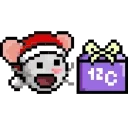 Sticker from the "LIHKG Mouse Xmas Animated (Unofficial)" sticker pack