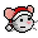 Sticker from the "LIHKG Mouse Xmas Animated (Unofficial)" sticker pack