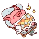 Sticker from the "Animated Pig Valera ( , )" sticker pack