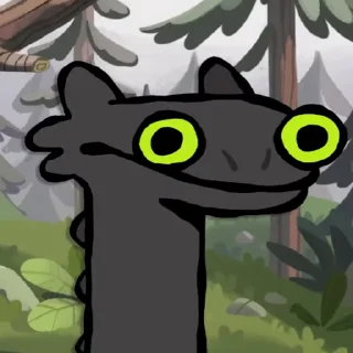 Sticker from the "Toothless | Беззубик" sticker pack