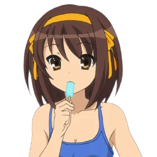 Sticker from the "Haruhi Suzumiya" sticker pack