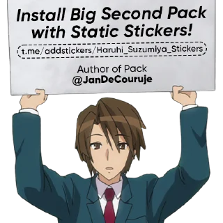 Sticker from the "Haruhi Suzumiya" sticker pack