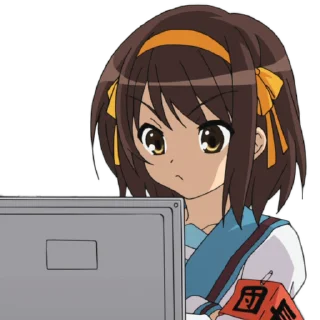 Sticker from the "Haruhi Suzumiya" sticker pack