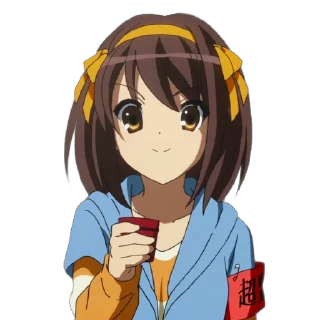 Sticker from the "Haruhi Suzumiya" sticker pack